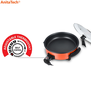 Sartén eléctrica antiadherente para <span class=keywords><strong>pizza</strong></span>, sartén eléctrica para hornear, plancha para pasteles, fiesta en casa, 1,2 L - Product Image 4