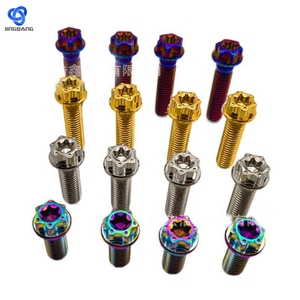 สกรูหัวกลมสีแดง Cvt Studs ขนาด M8 สกรู M5 M10 พิน M6 สีทอง Nmax ไทเทเนียมเคลือบไทเทเนียม M8X8 สกรูไทเทเนียม Salaya Bolt Gr5 - Product Image 2