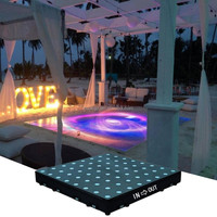 Écran de danse LED RGB 64 pixels pour location de mariage, écran dynamique à caractères, 20W, activité illimitée, éclairage de scène miroir, contrôle DMX512