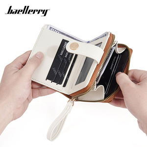 Cartera Corta para Mujer Baellerry, Color Sólido, Cierre de Broche, Monedero con Cremallera, Uso Diario - Product Image 2