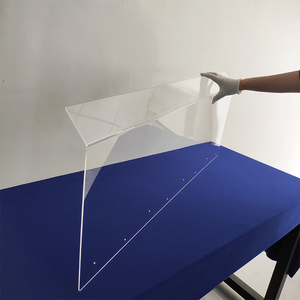 Escudo protector de escritorio acrílico montado en <span class=keywords><strong>Tornillo</strong></span> Protector vertical grande para estornudos Hoja de plástico Protector para estornudos Paneles protectores para cajero - Product Image 5