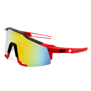 Xsy Men's Cycling Glasses Polarized UV400 <b>Large</b> <b>Frame</b> Outdoor Sports Sunglasses Windproof For Cycling Driving Fishing - Product Image 4