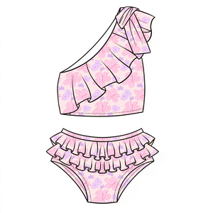 Nouvelle Arrivée 2026 – <span class=keywords><strong>Maillot</strong></span> <span class=keywords><strong>de</strong></span> <span class=keywords><strong>Bain</strong></span> Bébé Deux Pièces Imprimé Floral Personnalisé pour l'Été – Tenue <span class=keywords><strong>de</strong></span> Plage Enfant <span class=keywords><strong>Fille</strong></span> – Vêtements <span class=keywords><strong>de</strong></span> <span class=keywords><strong>Bain</strong></span> Enfant <span class=keywords><strong>Fille</strong></span> - Product Image 4