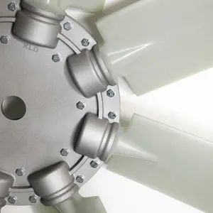 Montaj VANTİLATÖR PERVANESİ 7 yapraklı büyük fan ağır makine için jeneratör soğutma fanı hasat makinesi için motor