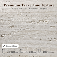 Pabrik Grosir MCM Cetakan 3D Travertine Tahan Air Dekorasi Dinding Eksterior Modern