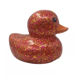 Pato de goma con purpurina de 6 Cm de alta calidad, juguete para apretar para bebés, baño para niños, juego de agua para nadar, juguete pequeño flotante - Product Image 4