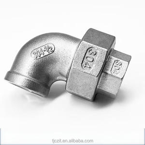 Đúc thép không gỉ phụ kiện đường ống NPT bspp <span class=keywords><strong>SS</strong></span> 201 304 316 1 "150PSI Công Đoàn khuỷu tay nữ cuối bên trong dây linh hoạt Doanh khuỷu tay - Product Image 2