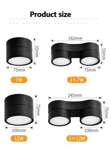หลอดไฟ LED ชนิดกลมบางเป็นพิเศษ5W 7W 12W 18W 24W สปอตไลท์ LED เพดานแบบฝัง