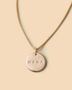 Collar personalizado de disco MAMA de 12MM con fecha, nombre, moneda, chapado en PVD, acero inoxidable y perla, Collar personalizado con moneda - Product Image 5