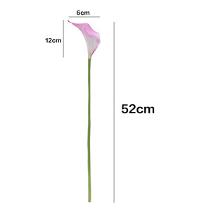 Fleur artificielle de lys calla à tige unique en soie, haute simulation, pour décoration de mariage, style minimaliste - Product Image 5