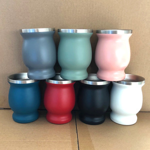 Taza <span class=keywords><strong>de</strong></span> té <span class=keywords><strong>de</strong></span> acero inoxidable 2023 <span class=keywords><strong>de</strong></span> doble pared, productos <span class=keywords><strong>de</strong></span> moda, 8oz, personalizada, <span class=keywords><strong>Yerba</strong></span> <span class=keywords><strong>Mate</strong></span>, con Bombilla, Pajita, novedad <span class=keywords><strong>de</strong></span> 304 - Product Image 2