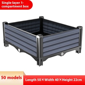 Rectangular <b>Plastic</b> Flower Pot <b>Planter</b> for Outdoor Courtyard Balcony Roof Vegetable Household Planting Box Special - Product Image 2