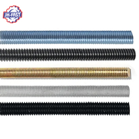 Custom Long Size Threaded Rod M6 M8 M10 M12 M16 M20 M24 Galvanized Black Full Thread Rod Stud Bolt DIN975 DIN976 Threaded Rod