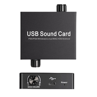 USB Externer 2-Kanal-Stereo-Audioadapter 3,5mm Mikrofon Lautstärkeregelung Modell AY130 zum Übertragen von Stereo