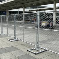 Clôture temporaire portable galvanisée américaine pour événements sportifs, sécurité des lieux, contrôle des foules, clôture temporaire en chaîne