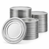 Couvercle en fer rond de qualité alimentaire pour boîte de conserve, 126 mm, en fer blanc, couvercle inférieur en fer blanc