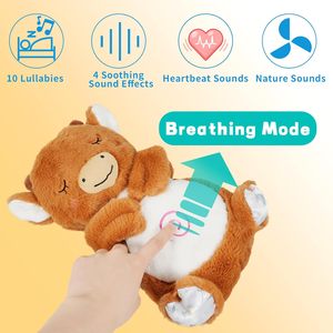 Musique, lumières et rythme en peluche: un compagnon de sommeil et une loutre respirante portable en peluche douce - Product Image 5