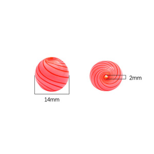 Cuentas de vidrio huecas Memory de 14 mm de diámetro con orificio de 2 mm, cuentas dispersas para accesorios de fabricación de joyería DIY - Product Image 4