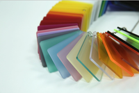 Plaque acrylique coulée résistante aux UV de 3 mm, couleur transparente vibrante pour enseignes LED et décoration intérieure de luxe
