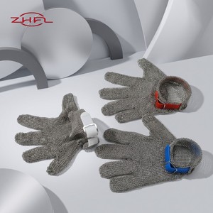 Vente flash - Gants en maille métallique en acier inoxydable de qualité alimentaire A9 anti-coupure, gants de cuisine, gants de boucher, gants de sécurité pour couper au couteau - Product Image 3