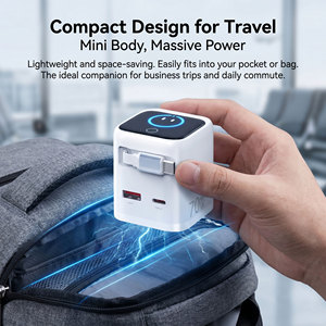 Chargeur rapide GaN 70W ultra-plat avec câble USB-C rétractable de 80 cm, adaptateur mural 3 ports PD3.1 pour téléphone et ordinateur portable <span class=keywords><strong>MacBook</strong></span> <span class=keywords><strong>Pro</strong></span> 16 pouces - Product Image 3