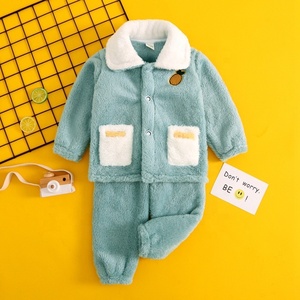 Nuevos Pijamas de Franela para Niños, Ropa de Casa de Felpa de Coral de Doble Cara para Niños y Niñas - Product Image 4