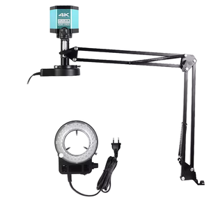 1080P 48MP 4K Video Microscopio Cámara 150X Zoom LED C-mount <span class=keywords><strong>Lens</strong></span> para Big Vision Adquisición de imágenes digitales para teléfono - Product Image 1