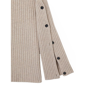 Wholesale Custom Open Sleeve Turtleneck Long <strong>Twin</strong> <strong>Set</strong> Poncho Top Thick Chunky Rib 100 Acrylic Knit Cape <strong>Cardigan</strong> Women's Sweater - Product Image 6