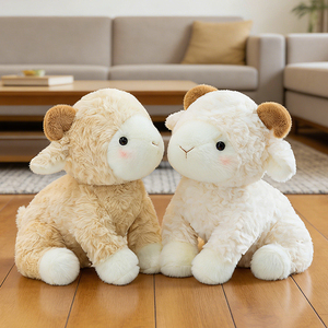 Peluche di Pecora Ricciuta in Stile Nordico con <span class=keywords><strong>Corna</strong></span> Marroni per Decorazione Comodino e Regalo Festivo - Product Image 3