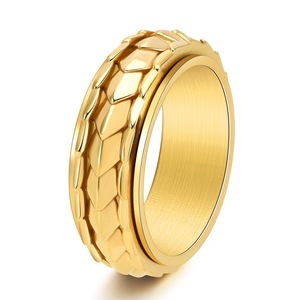 大胆なステートメントパンクメンズファッションリング回転可能スピナーバンドミスティックドラゴンユニークなスタイルと快適なフィット - Product Image 3