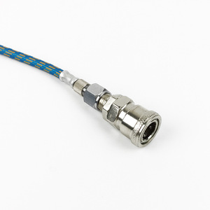 Adaptador de bomba de aire modelo 1.8M, manguera trenzada de PU azul con conector K3 para herramientas neumáticas y mangueras de plomería - Product Image 2