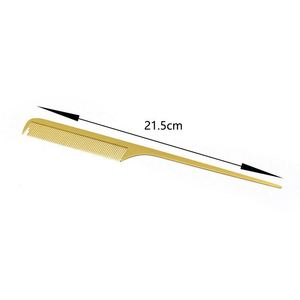 <b>Creative</b> <b>Gift</b> Long Handle Metal Rat Tail Comb With Custom LOGO - Product Image 3