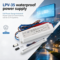 Alimentation LED étanche série LPV-35 IP67 35W 12V 24V, sortie unique, tension constante, driver de commutation AC/DC pour extérieur