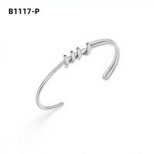 Amy Amy Fashion <b>Cuff</b> <b>Bracelet</b> B1117 <b>Silver</b> Plated Alloy Women's Classic Jewelry Gift - Product Image 1