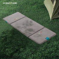 Matelas pliable durable Vonature, matelas de camping pliable en trois parties, facile à ranger, facile à transporter, gain de place, respirant, OEM ODM