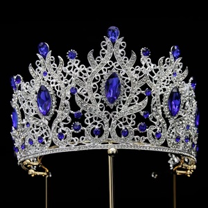 Couronnes de luxe en cristal plaqué argent avec strass pour mariée, fête de mariage, bal de promo, anniversaire, accessoires de bijoux - Product Image 5