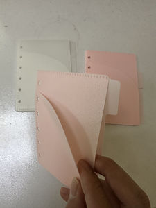A7ワイドピンクフロストPP現金封筒4タブ2ポケットジップレスマネー封筒ルーズリーフ6穴現金予算封筒仕切り - Product Image 4