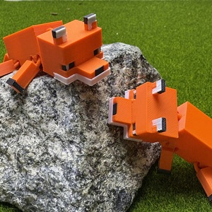 Vashine 3D In Đầy Màu Sắc Fox Hành Động Hình Đồ Chơi PLA Thân Thiện Với Môi Chất Liệu Doanh Di Chuyển Trẻ Em <span class=keywords><strong>Minecraft</strong></span> Pixel Sáng Tạo Toi - Product Image 2
