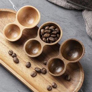 <span class=keywords><strong>Cuchara</strong></span> medidora de granos de café de doble cabezal de madera maciza <span class=keywords><strong>gramos</strong></span> varias cucharas de café leche en polvo - Product Image 1