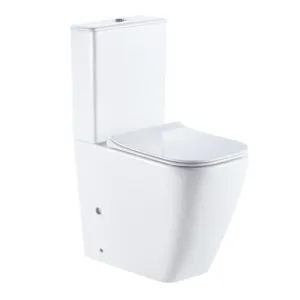 Avrupa standart yeni tasarım iki parçalı tuvalet WC pan yüksekliği 480mm çerçevesiz tuvalet