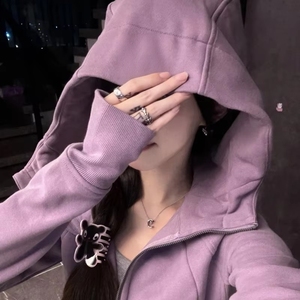 Sweat-shirt de yoga de luxe Streetwear 400GSM épais délavé à l'acide avec impression en relief, coupe ajustée, doublure polaire, veste en spandex à capuche, haut de sport - Product Image 2