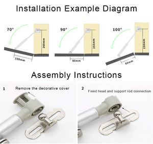 Jaya 60N 80N <span class=keywords><strong>100N</strong></span> 120N 150N xuống khí nén tủ bếp hỗ trợ thủy lực mềm đóng khí mùa xuân - Product Image 5