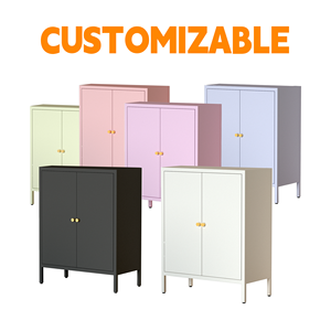Mobile Contenitore Moderno in Metallo con 5 Cassetti e 2 Ante <span class=keywords><strong>Scarpiera</strong></span> in Acciaio e Portascarpe in Ferro per Ingresso - Product Image 3