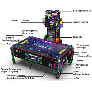 Table de hockey à air multi-balles Baihui Animation Factory de haute qualité pour 2 joueurs, jeu d'arcade pour centre de divertissement - Product Image 5