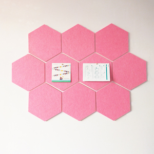 <span class=keywords><strong>Planche</strong></span> blanc à broches hexagonales en feutre, adhésive, en liège, pour la décoration - Product Image 4