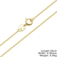 Collier en or 10 carats véritable, chaîne plate, vente en gros de bijoux, best-seller