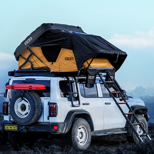 Factory Direct Supply ABS Hard Car Rooftop Tent, Quick Open Waterproof Outdoor Overland Camping RTT with <b>Ladder</b> - Product Image 1