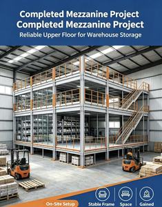 Dual-Use 5-Layer Multi-Level Stainless Steel Mezzanine Rack Powder Coated Surface for Indoor Warehouse Storage Corrosion - Product Image 6
