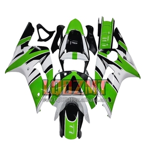 Cuerpo de inyección para <span class=keywords><strong>KAWASAKI</strong></span> <span class=keywords><strong>NINJA</strong></span> ZX 6R <span class=keywords><strong>636</strong></span> 6 R ZX636 <span class=keywords><strong>ZX6R</strong></span> 03 04 39LQ.15 ZX600 2000 600CC, color verde, blanco y verde, 2003, <span class=keywords><strong>2004</strong></span>, carenado - Product Image 1