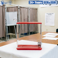 Boîte de dons en acrylique personnalisée, transparente, pour événements religieux, urne de vote, boîte à suggestions de table